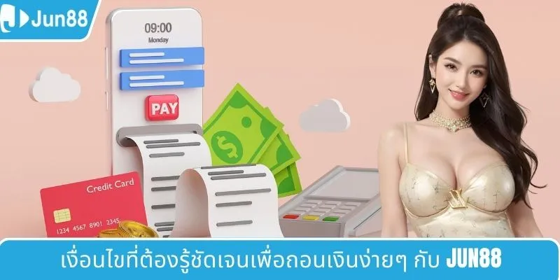 เงื่อนไขที่ต้องรู้ชัดเจนเพื่อถอนเงินง่ายๆ กับ JUN88